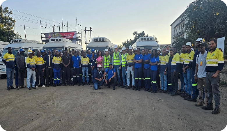 Voltas and Tata Africa teams on site